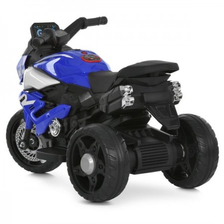 Детский мотоцикл BMW S1000R M 6262EL-4, 2 мотора по 25W, EVA, кожа, Bluetooth, USB, TF, синий