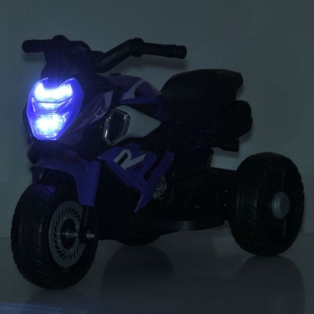 Детский мотоцикл BMW S1000R M 6262EL-4, 2 мотора по 25W, EVA, кожа, Bluetooth, USB, TF, синий