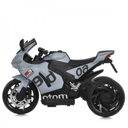 Детский мотоцикл Aprilia RS 660 RSV4 M 6265EL-11 серый, 2 мотора по 35W, EVA, кожа, Bluetooth, USB, TF Детский мотоцикл Aprilia RS 660 RSV4 M 6265EL-11 серый, 2 мотора по 35W, EVA, кожа, Bluetooth, USB, TF