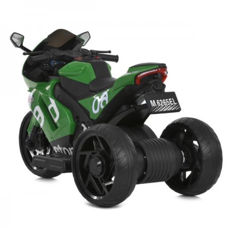 Детский мотоцикл Aprilia RS 660 RSV4 M 6265EL-5 зеленый, 2 мотора по 35W, EVA, кожа, Bluetooth, USB, TF Детский мотоцикл Aprilia RS 660 RSV4 M 6265EL-5 зеленый, 2 мотора по 35W, EVA, кожа, Bluetooth, USB, TF