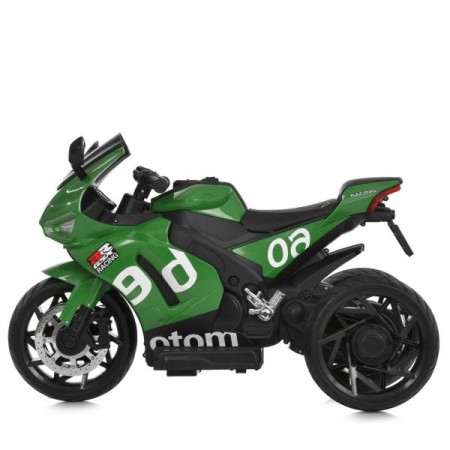 Детский мотоцикл Aprilia RS 660 RSV4 M 6265EL-5 зеленый, 2 мотора по 35W, EVA, кожа, Bluetooth, USB, TF Детский мотоцикл Aprilia RS 660 RSV4 M 6265EL-5 зеленый, 2 мотора по 35W, EVA, кожа, Bluetooth, USB, TF