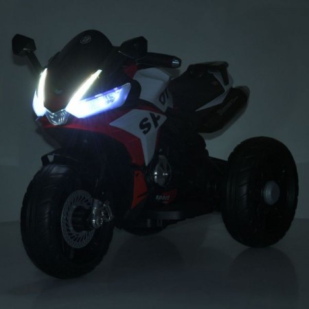 Детский мотоцикл Kawasaki Ninja M 6267EL-3 красный, 2 мотора по 35W, EVA, кожа, Bluetooth