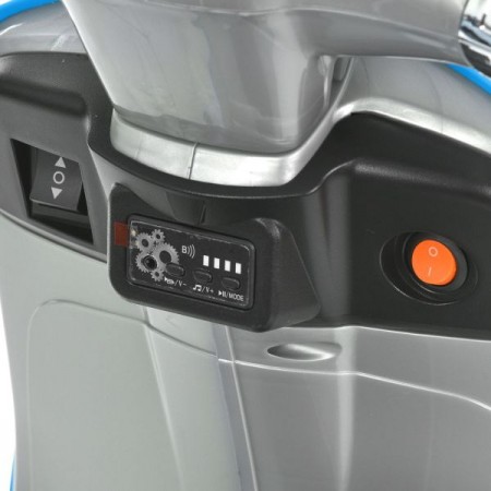 Дитячий мотоцикл Vespa Primavera M 6288EL-11-4, 1 мотор 45W, EVA, шкіра, MP3, Bluetooth, сіро-синій Дитячий мотоцикл Vespa Primavera M 6288EL-11-4, 1 мотор 45W, EVA, шкіра, MP3, Bluetooth, сіро-синій