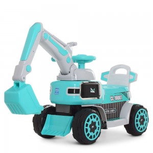 Детский электромобиль Трактор Bambi M 4068R-4 Экскаватор, голубой