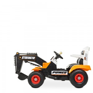 Дитячий електромобіль Трактор Bambi M 4260 ABLR-7 Екскаватор, помаранчевий