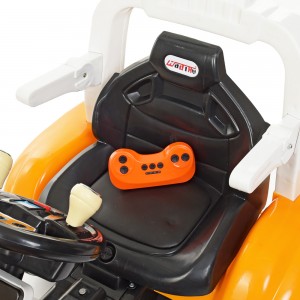 Детский электромобиль Трактор Bambi M 4260 ABLR-7 Экскаватор, оранжевый
