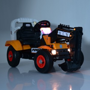 Детский электромобиль Трактор Bambi M 4260 ABLR-7 Экскаватор, оранжевый