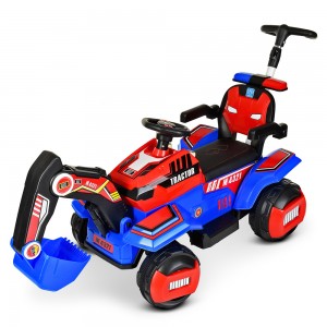 Дитячий електромобіль-Трактор Bambi M 4321 LR-3-4, червоно-синій