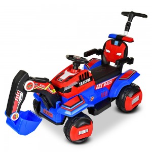 Детский электромобиль Трактор Bambi M 4321 LR-3-4, красно-синий