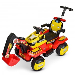 Детский электромобиль Трактор Bambi M 4321 LR-3-6, красно-желтый