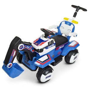 Дитячий електромобіль-Трактор Bambi M 4321 LR-4-1, синьо-білий