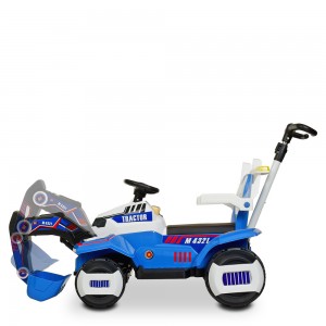 Детский электромобиль Трактор Bambi M 4321 LR-4-1, сине-белый