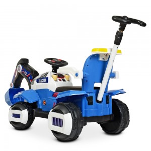 Детский электромобиль Трактор Bambi M 4321 LR-4-1, сине-белый