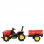 Детский электромобиль Трактор Bambi M 4619 ABLR-3, с прицепом, красный