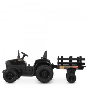 Детский электромобиль Трактор Bambi M 4623 EBLR-2 (24V) с прицепом, черный
