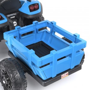 Детский электромобиль Трактор Bambi M 4844 EBLR-4 с прицепом, синий