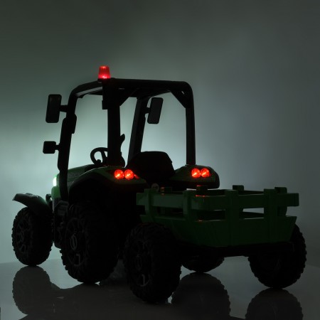 Детский электромобиль Трактор Bambi M 4844 EBLR-5 с прицепом, зеленый