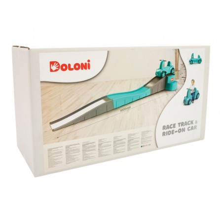 Машинка-каталка зі спуском TM Doloni Toys 01491-2 Сіро-Бірюзовий