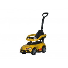 Толокар з батьківською ручкою та музикою, жовтий M 6129EBLR-6