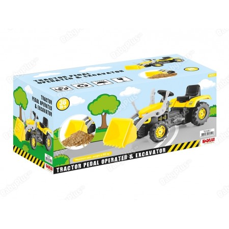 Каталка-педальная Трактор-экскаватор, DOLU Toy Factory 8051 Каталка-педальная Трактор-экскаватор, DOLU Toy Factory 8051