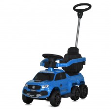 Каталка-толокар M 5900EL-4 2в1 с батьк.ручкой, BLUETOOTH, MP3, USB, EVA, музыка, свет, шкіра, синій