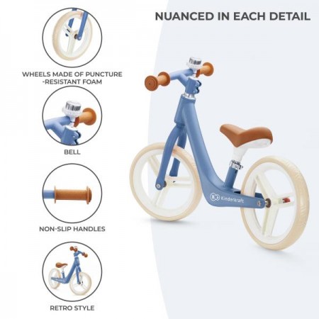 Беговел Kinderkraft Fly Plus голубой KRFLPL00BLU0000