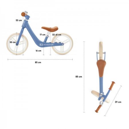 Беговел Kinderkraft Fly Plus голубой KRFLPL00BLU0000