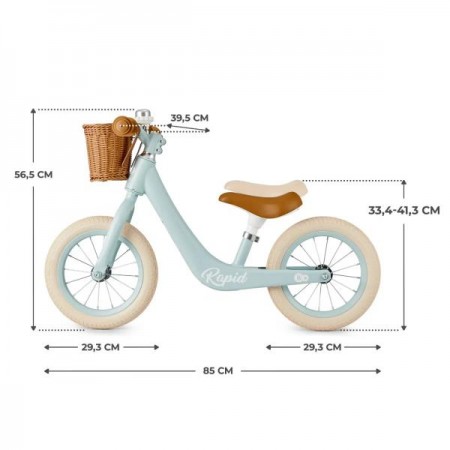 Біговел Kinderkraft Rapid 2, 12" блакитний KRRAPI02BLU0000