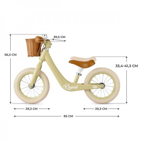 Біговел Kinderkraft Rapid 2, 12" зеленая савана KRRAPI02GRE0000