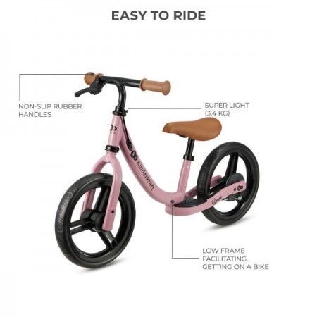 Беговел Kinderkraft Space 12" темно-рожевий KRSPAC23PNK0000