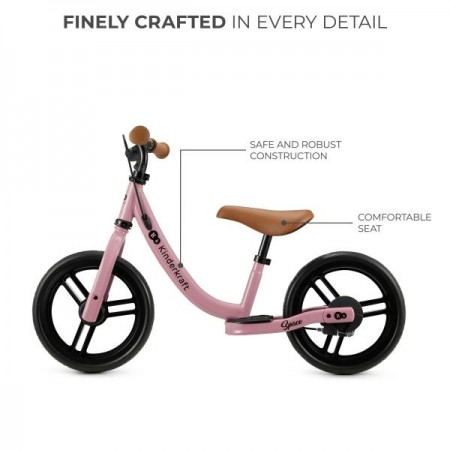 Беговел Kinderkraft Space 12" темно-рожевий KRSPAC23PNK0000