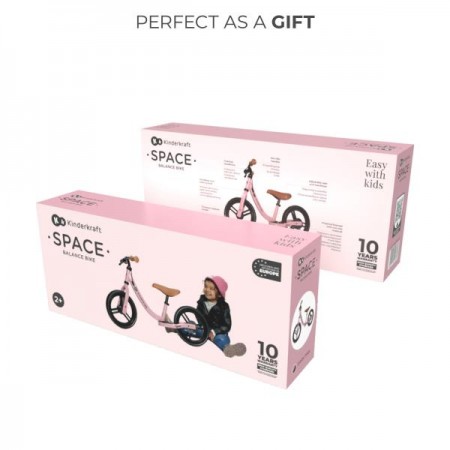 Беговел Kinderkraft Space 12" темно-рожевий KRSPAC23PNK0000