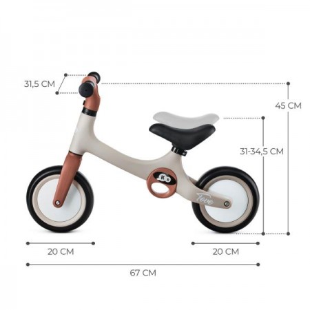 Біговел Kinderkraft Tove 8" сіро-коричневий KRTOVE00BEG0000 Біговел Kinderkraft Tove 8" сіро-коричневий KRTOVE00BEG0000