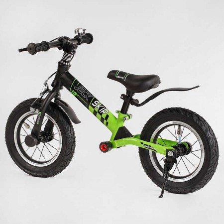 Велобег Corso "Skip Jack" 95112 ЧЕРНО-ЗЕЛЕНЫЙ, надувные колеса 12", стальная рама с амортизатором, ручной тормоз, подножка Велобег Corso "Skip Jack" 95112 ЧЕРНО-ЗЕЛЕНЫЙ, надувные колеса 12", стальная рама с амортизатором, ручной тормоз, подножка
