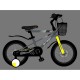 Велосипед детский 16д. MB 1683-2 Flash, SKD85, магнієва рама, кошик, дод.кол., синьо-жовтий