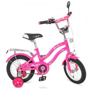 Велосипед детский двухколесный PROFI L1292 Star, 12 дюймов, розовый