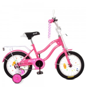 Велосипед детский двухколесный PROFI XD1292 Star, 12 дюймов, малиновый