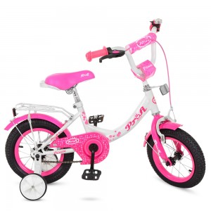 Велосипед дитячий двоколісний PROFI Y1214 Princess, 12 дюймів, малиново-білий