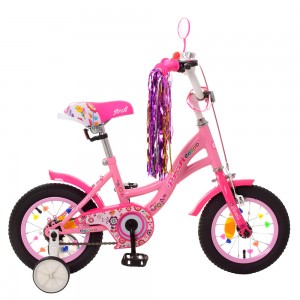 Велосипед дитячий двоколісний PROFI Y1221 Bloom, 12 дюймів, рожевий
