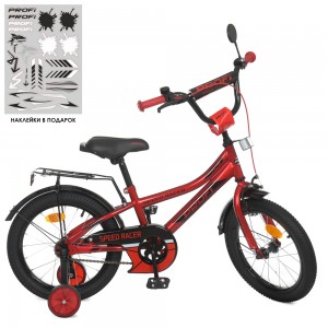 Велосипед детский двухколесный PROFI Y12311 Speed racer, 12 дюймов, красный