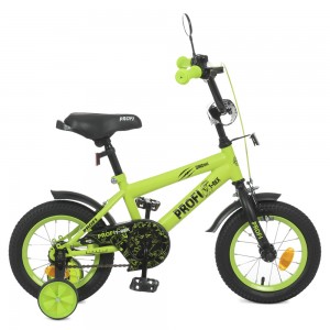 Велосипед дитячий двоколісний PROFI Y1271-1 Dino, 12 дюймів, салатовий