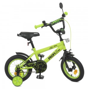 Велосипед детский двухколесный PROFI Y1271 Dino, 12 дюймов, салатовый
