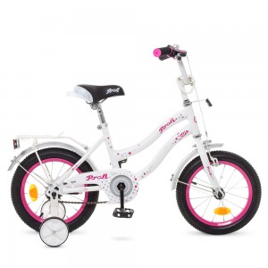Велосипед детский двухколесный PROFI Y1294 Star, 12 дюймов, белый