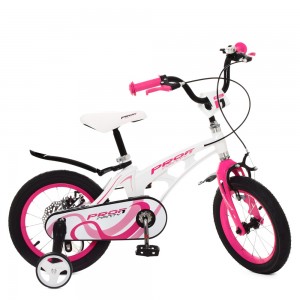 Велосипед детский двухколесный PROFI LMG14204 Infinity, 14 дюймов, розово-белый