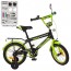 Велосипед детский двухколесный PROFI SY1451 Inspirer, 14 дюймов, черно-салатовый