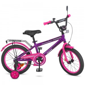 Велосипед детский двухколесный PROFI T1477 Forward, 14 дюймов, розово-фиолетовый
