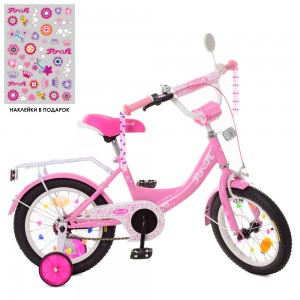 Велосипед дитячий двоколісний PROFI XD1411 Princess, 14 дюймів, рожевий