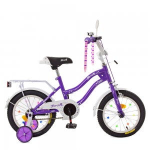 Велосипед дитячий двоколісний PROFI XD1493 Star, 14 дюймів, фіолетовий