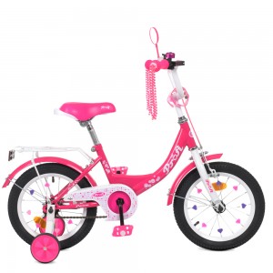 Велосипед дитячий двоколісний PROFI Y1413 Princess, 14 дюймів, малиновий