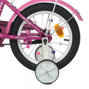 Велосипед дитячий двоколісний PROFI Y1416 Princess, 14 дюймів, фуксія